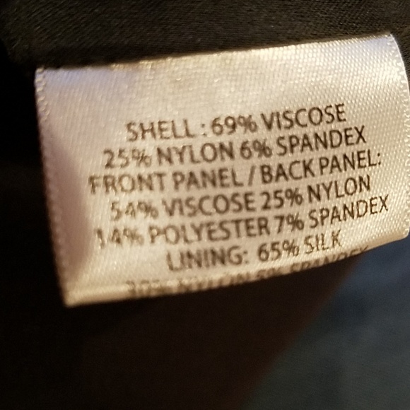 Eileen Fisher Black Gray Silk Sheath Dress 6 - Picture 8 of 8